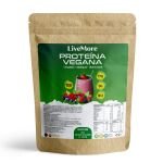 Proteína vegana orgánica con frutos rojos y vitaminas - 600g - LiveMore