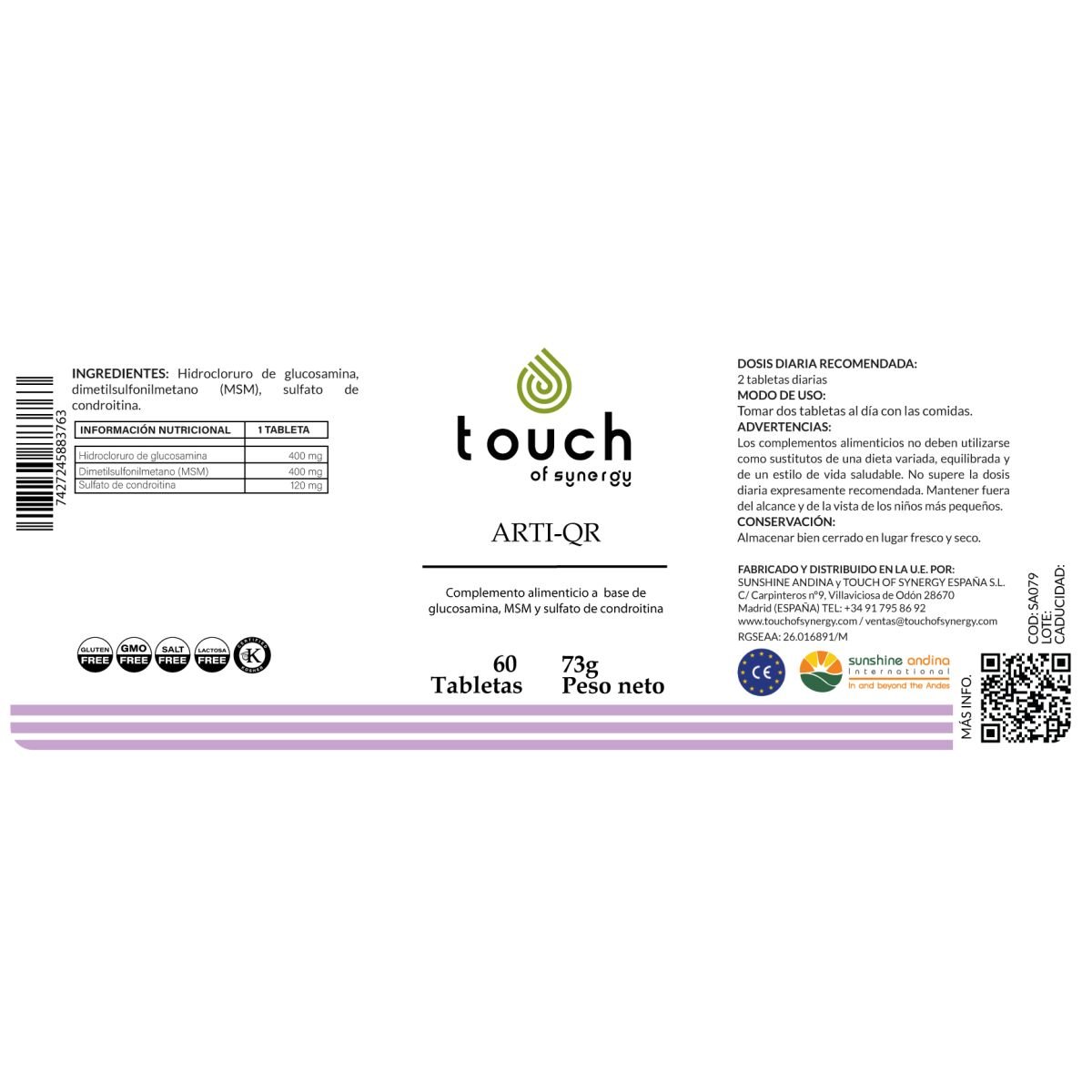 ARTI-QR 60 cáps (alivio para articulaciones)