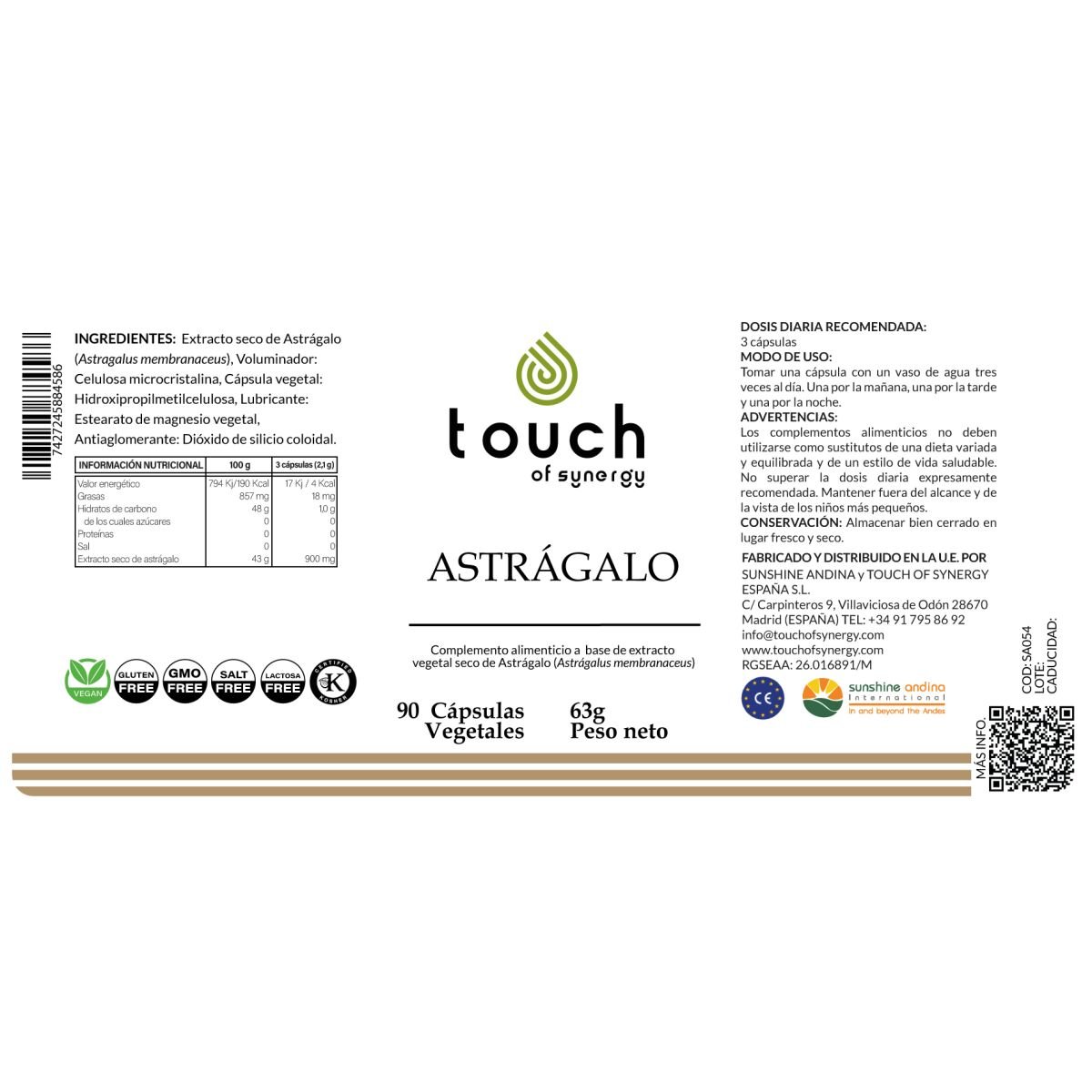 Astrágalo – 90 cápsulas vegetales