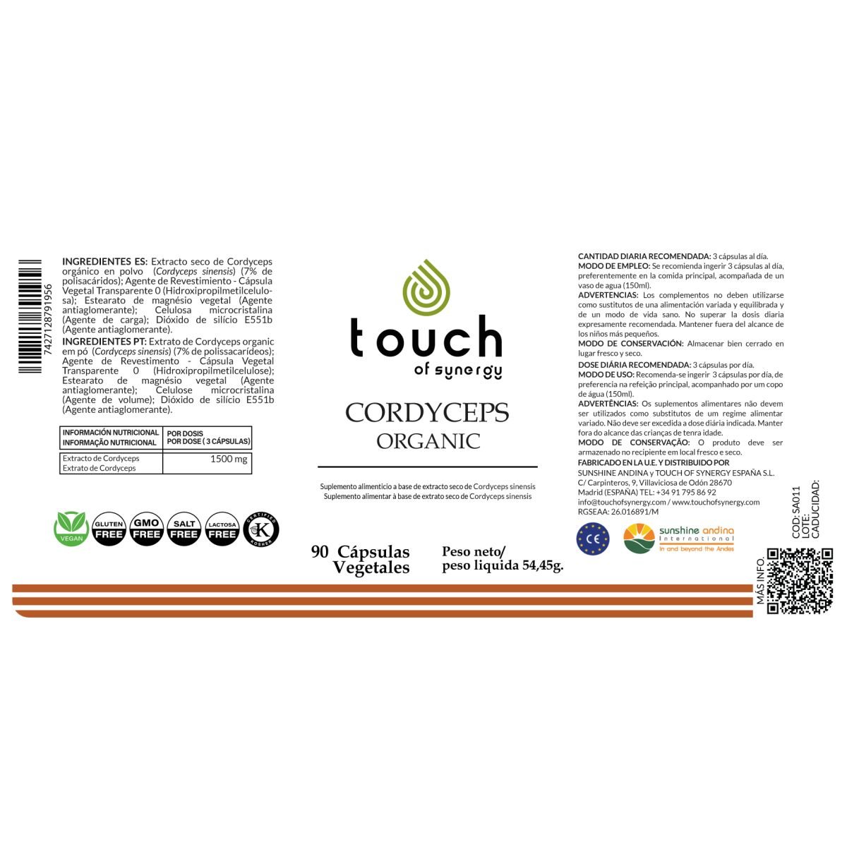 Cordyceps – 90 cápsulas vegetales