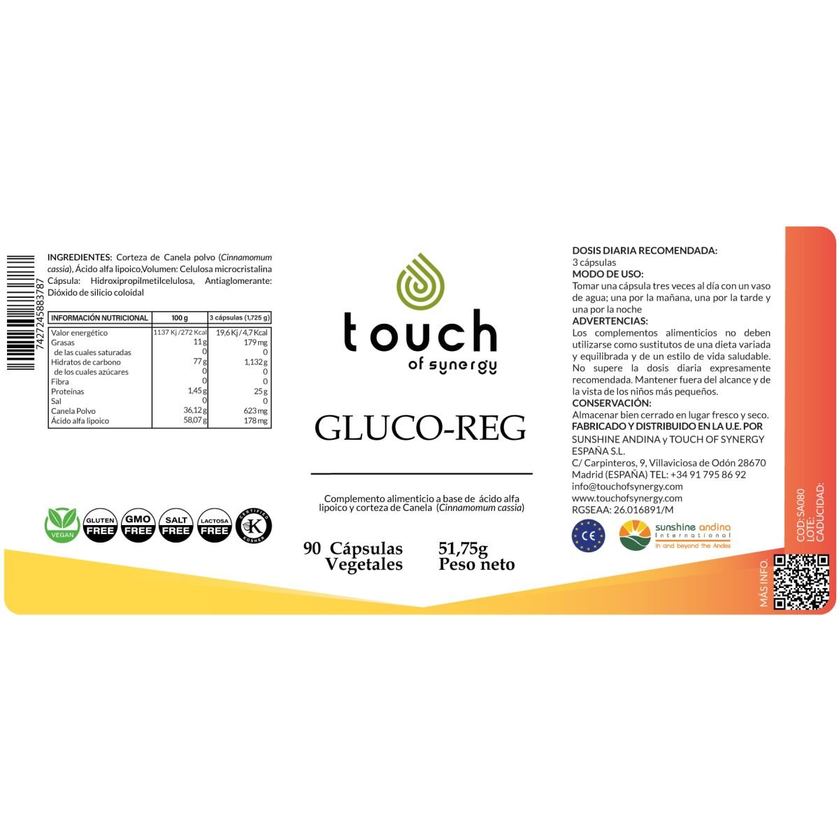 Gluco-Reg – 90 cápsulas vegetales