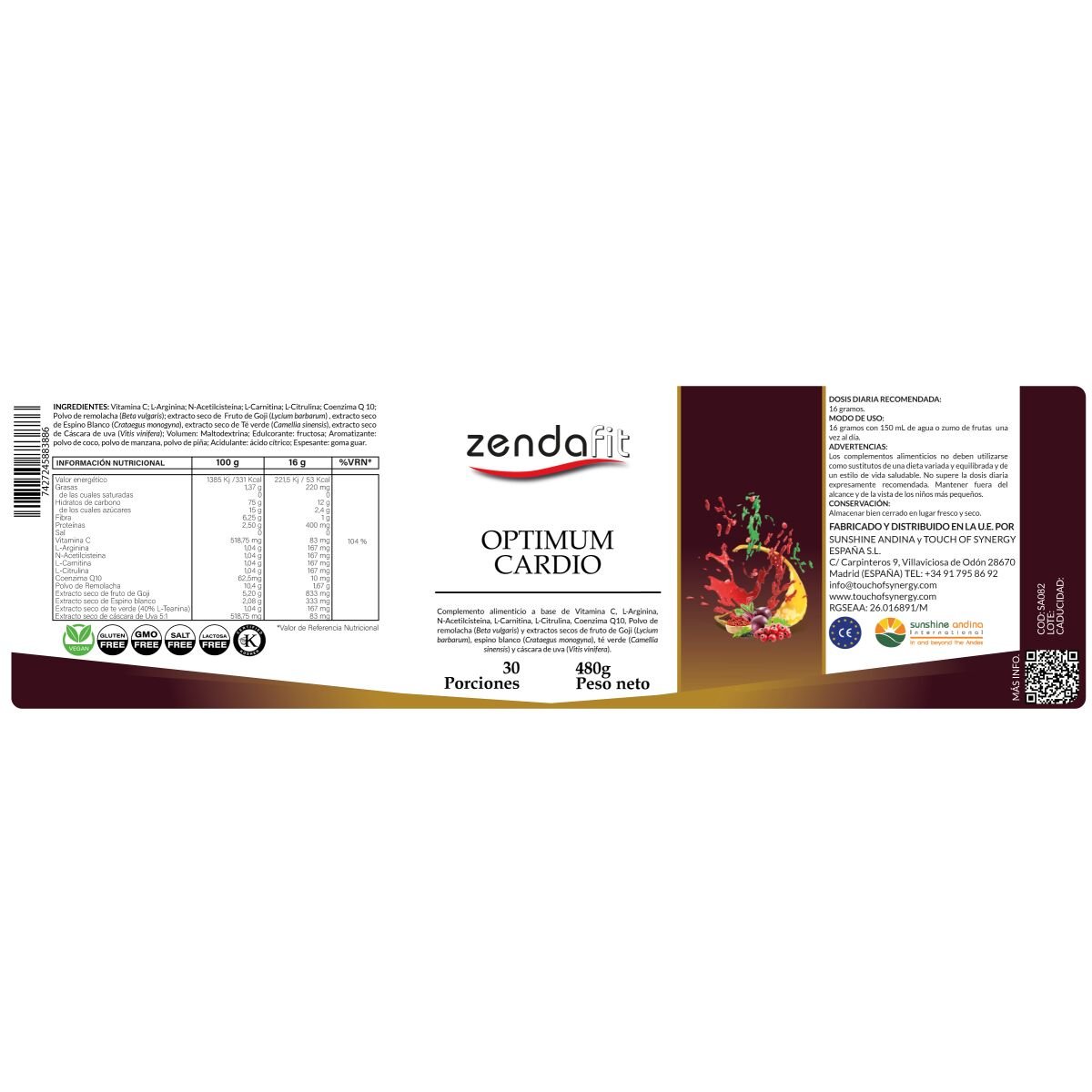 Optimum Cardio - 480 gramos