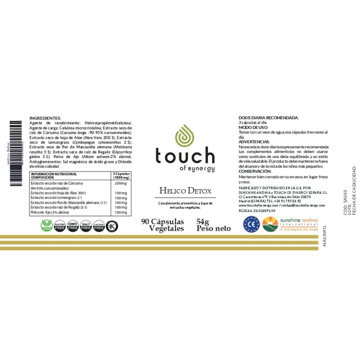 Helico Detox 90 cáps (indicado en casos de Helicobacter Pylori) - Imagen 2