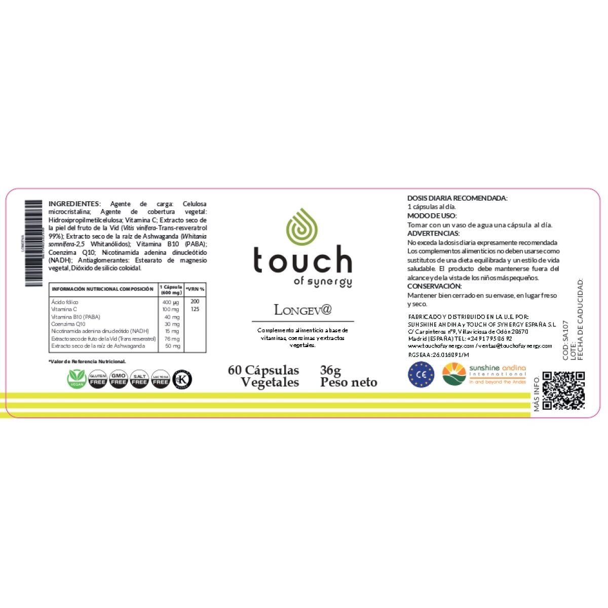 Longeva 60 cáps (el secreto de sentir y verse joven)