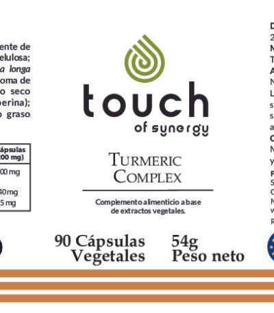Turmeric Complex 90 cáps. ( Curcuma con Pimienta negra. Promueve la salud articular, muscular y digestiva)