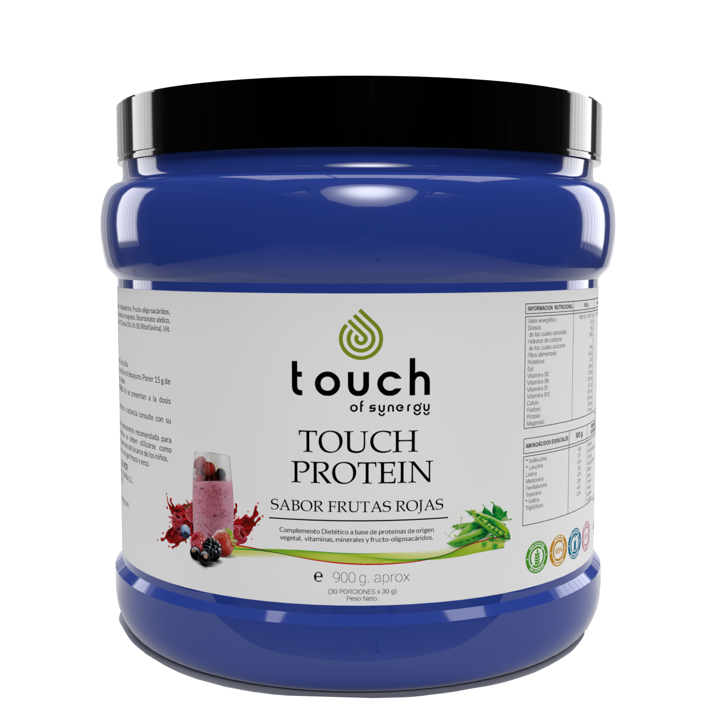 Touch Protein Frutos Rojos Touch Protein (Proteína de guisantes) – 900 gramos