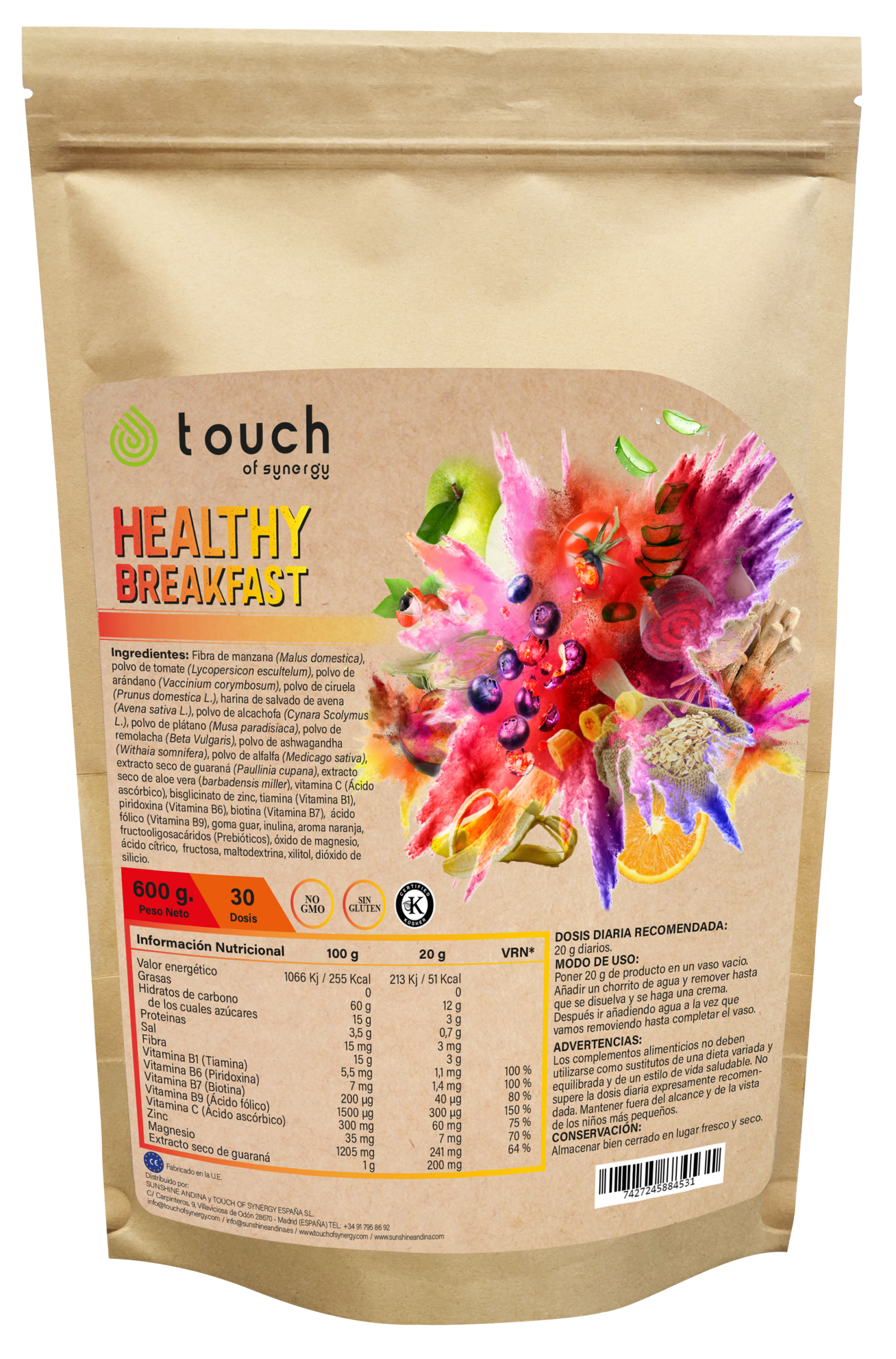 render Healthy breakfast Healthy Breakfast – Bolsa 600 gramos (Desayuno saludable)