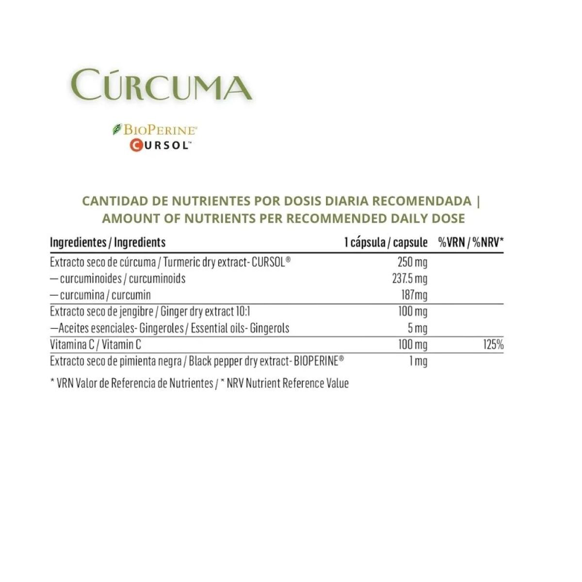 CÚRCUMA con BioPerine® y Gursol® - Imagen 2