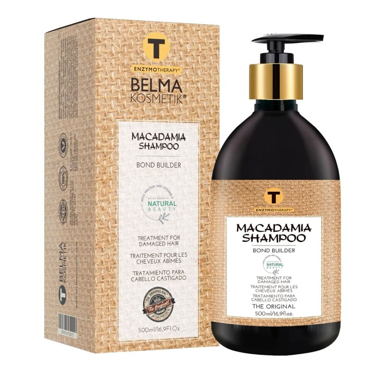 Belma kosmetik-Macadamia Home Care Kit 500+500 ml-Box de mantenimiento en casa - Imagen 2