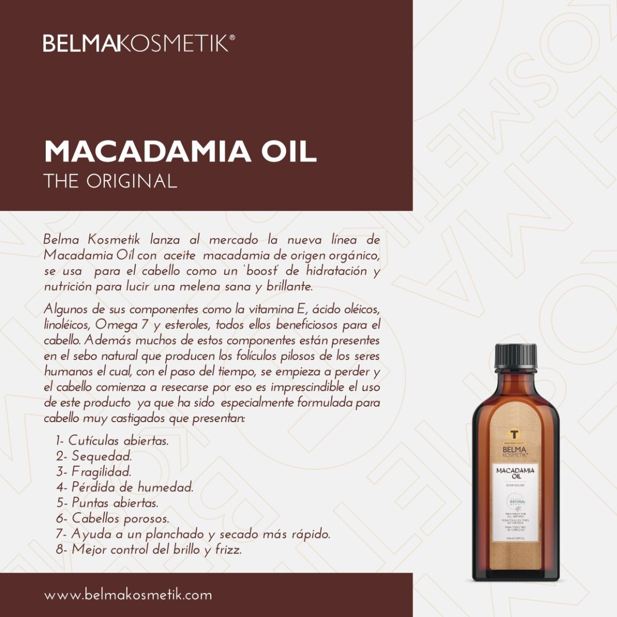 Belma kosmetik-Sérum aceite de macadámia oil 50 ml - Imagen 2
