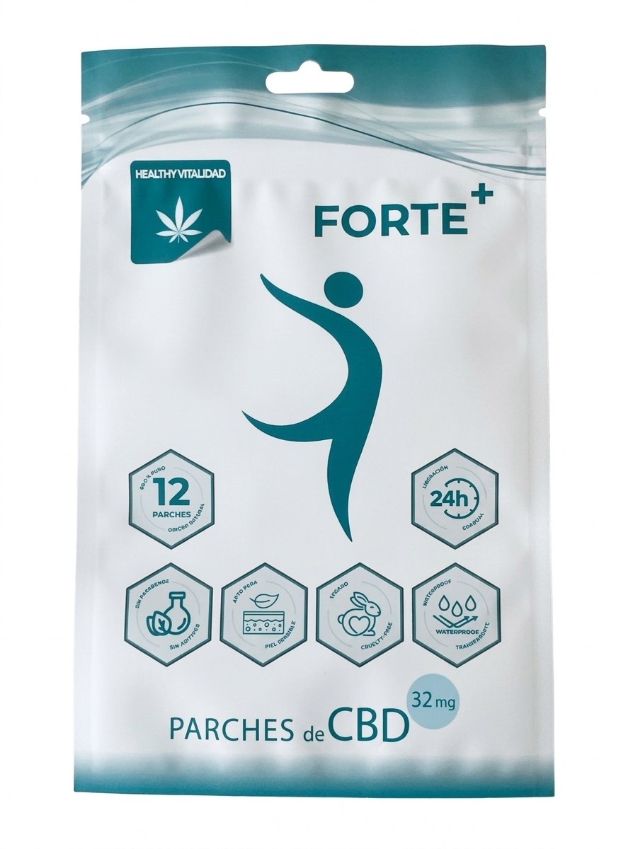 3 12 Parches CBD 32 mg Dolor General HEALTHY VITALIDAD FORTE - Imagen 1