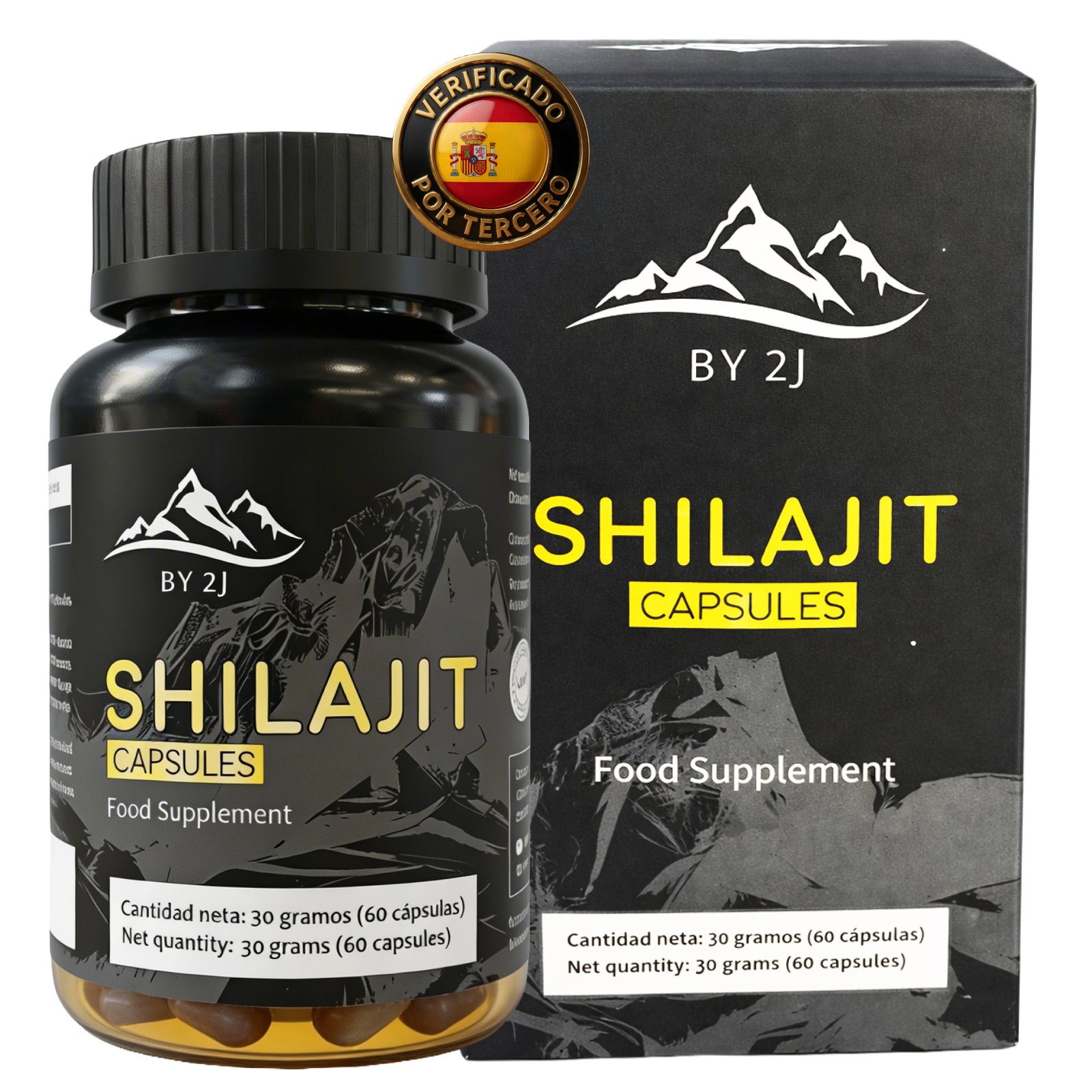 Shilajit en capsulas-08 Shilajit Puro del Himalaya - 60 cápsulas (30 - 60 días de uso) - Imagen 1