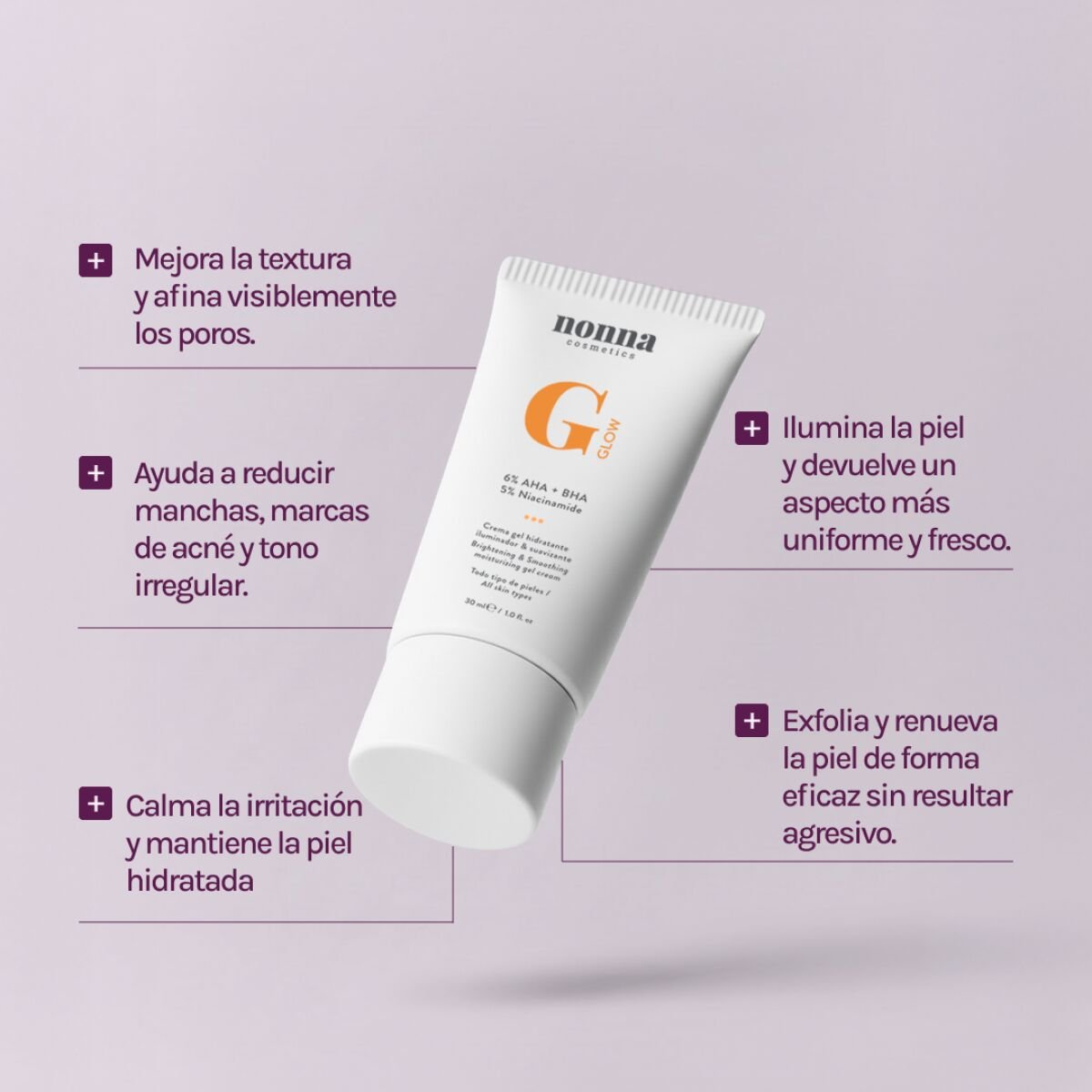 GGLOW Exfoliante - 5% Ácido Glicólico & Niacinamida - Imagen 2