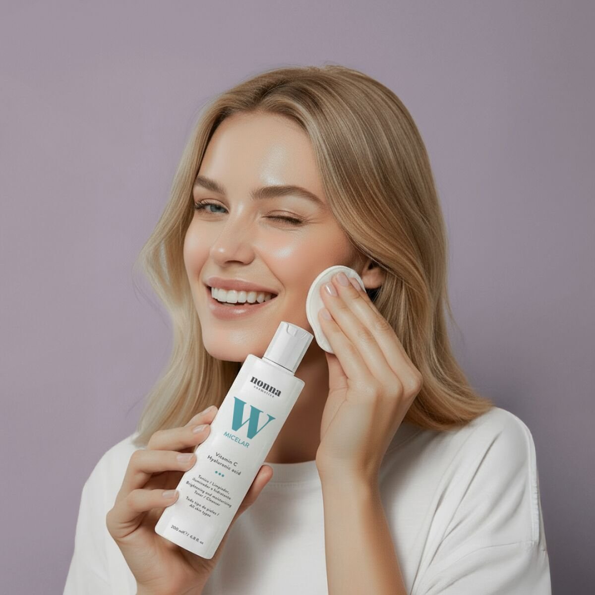 MICELAR W Tónico Limpiador con Vitamina C & Ác Hialurónico - Imagen 3