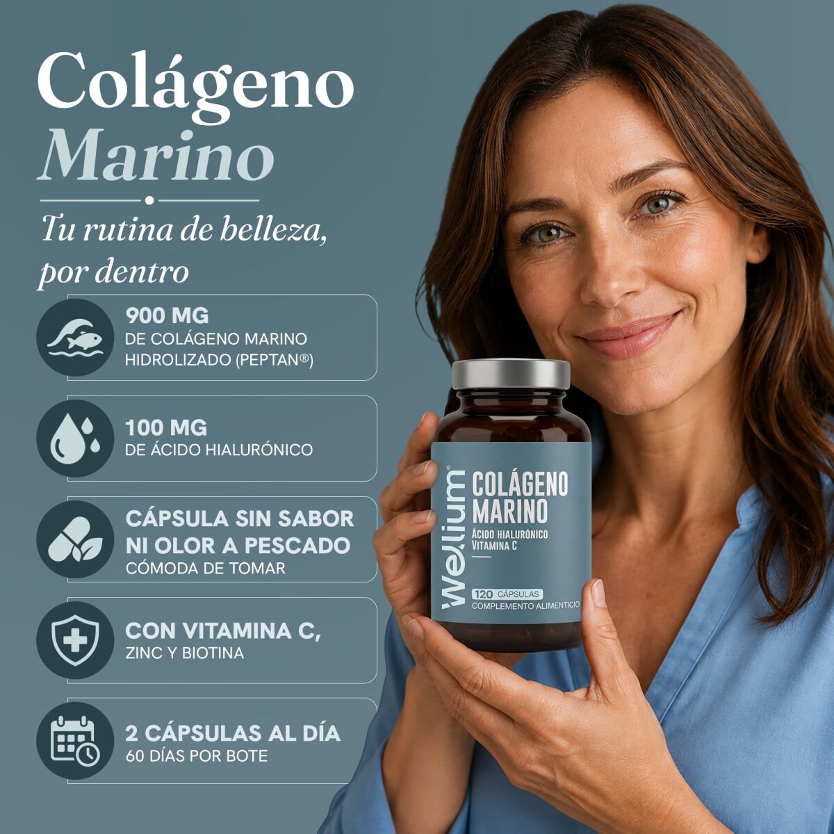 Wellium Colágeno Marino - Imagen 2
