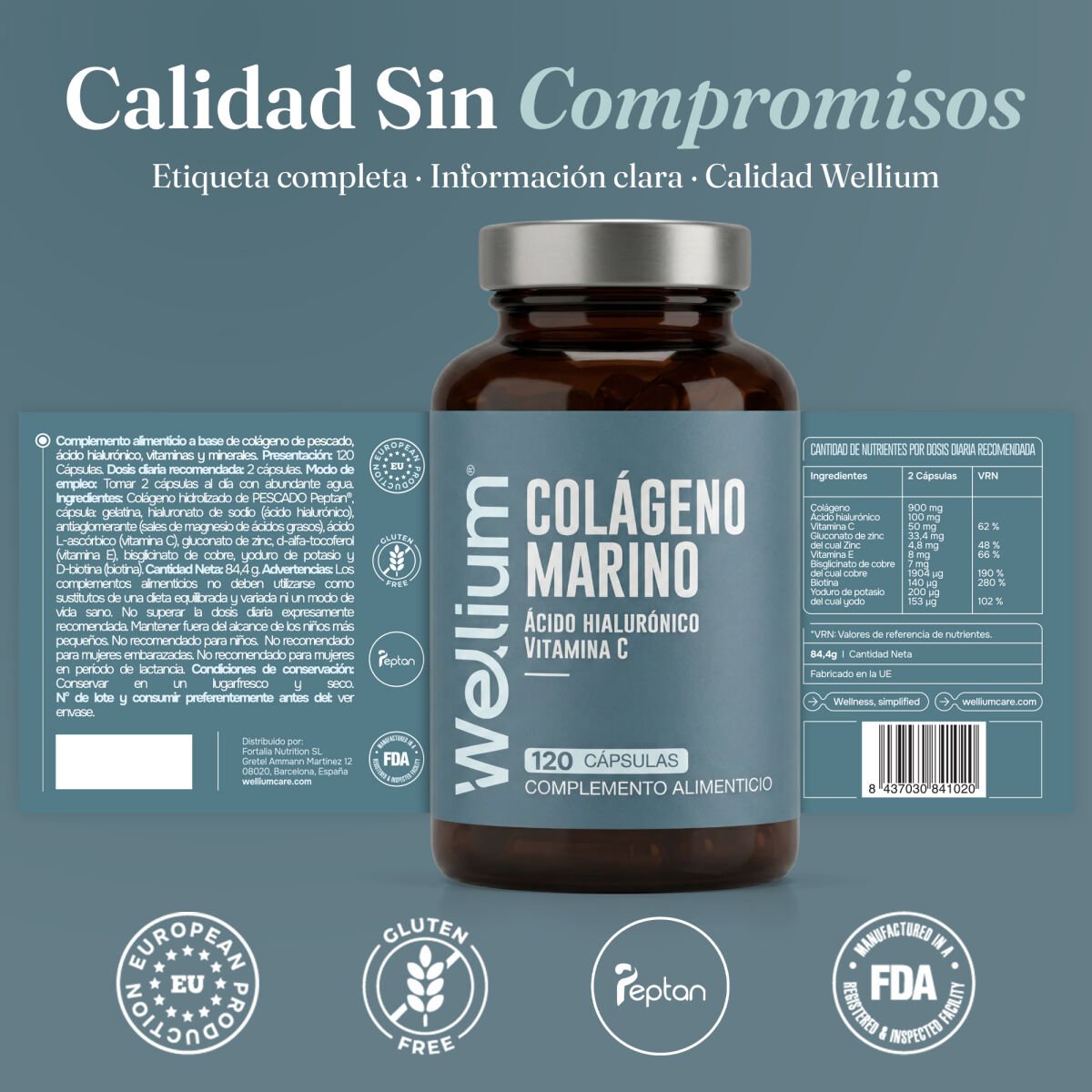 Wellium Colágeno Marino - Imagen 6