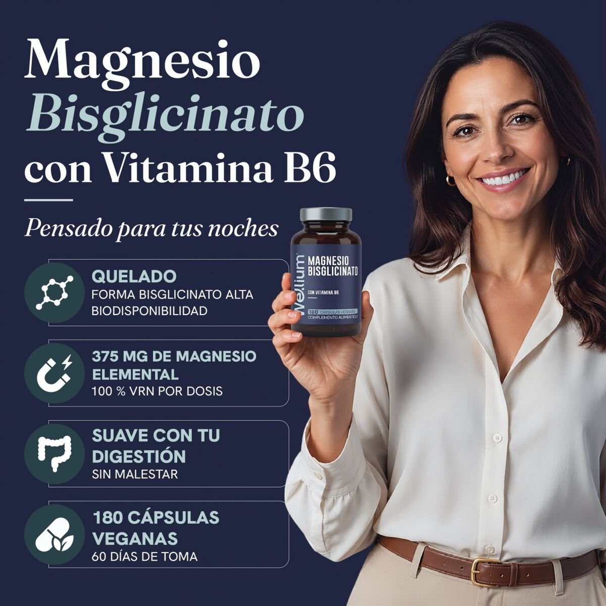 Wellium Magnesio Bisglicinato - Imagen 2