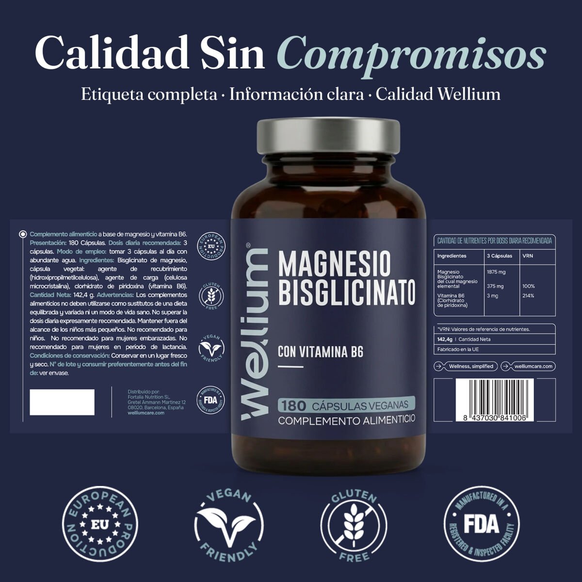 Wellium Magnesio Bisglicinato - Imagen 6