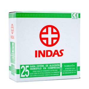 1482158-300Wx300H.jpg Compresa de Gasa Estéril Indas 25 uds - Imagen 1