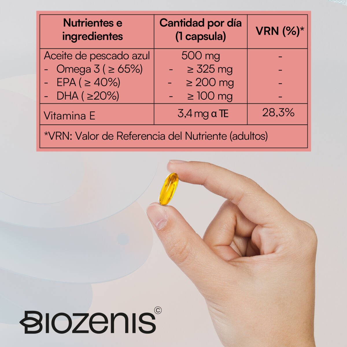 Omega 3 – 200 mg EPA + 100 mg DHA + Vitamina E – 30 cápsulas - Imagen 5
