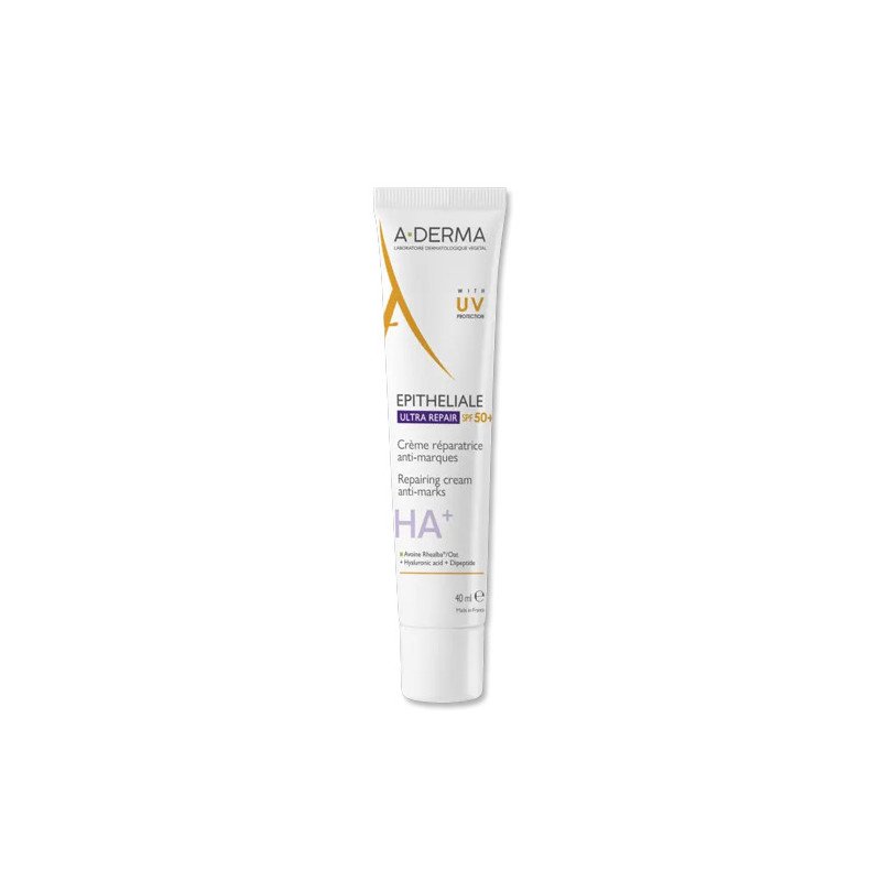 aderma-epitheliale-ultra-repair-spf50-crema-40ml.jpg Epitheliale AH Ultra 50+ Crema Reparadora - Imagen 1
