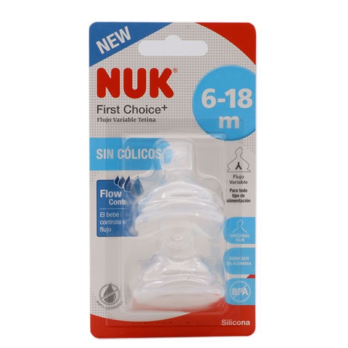 nuk_tetina_de_silicona_flujo_variable_6-18m_pack_2_tetinas_165039-4008600386452.jpg Tetina NUK First Choice 6-18 m Silicona 2 uds - Imagen 1