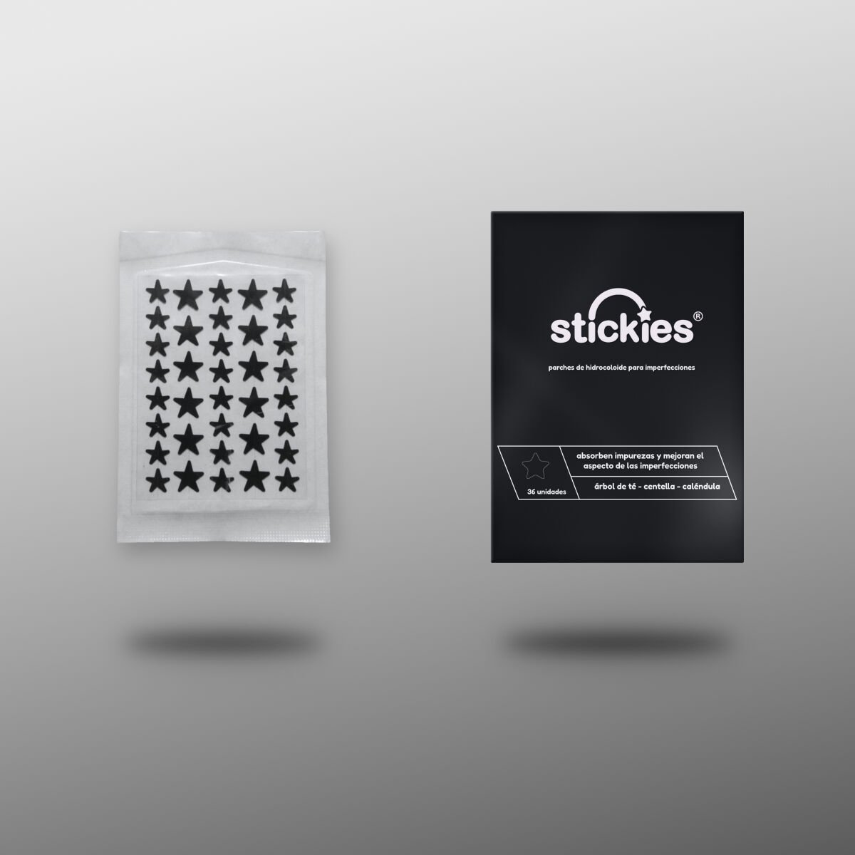 Stickies Onyx Black – Parches para granitos en forma de estrella - Imagen 2